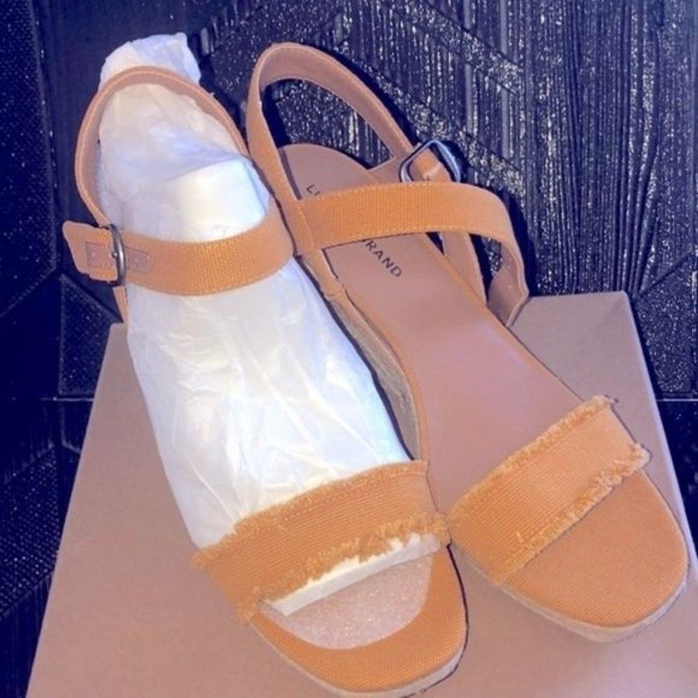 Lucky Brand saffron heavy canvas women's sandals size 11M
